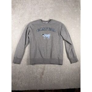 GOAT USA Sweatshirt Mens S Crewneck Pullover Crown Goat‎ Graphic Fall 2022